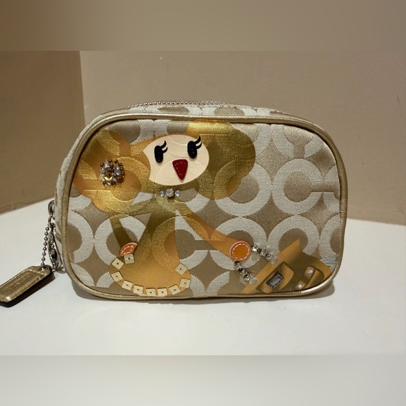 Coach Poppy Goldy Chan Cosmetic Case - Picture 1 of 12
